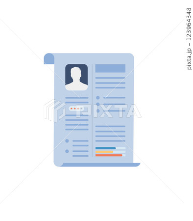 Resume, CV application stock illustration 123964348