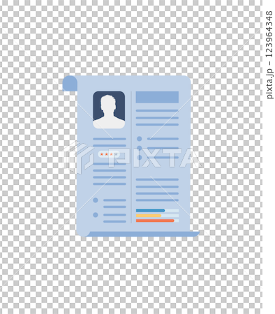Resume, CV application stock illustration 123964348