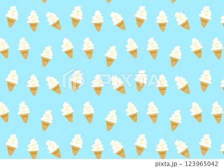 クレヨンタッチのソフトクリームパターン 123965042