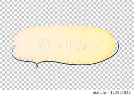 Yellow simple watercolor style speech bubble 123965822