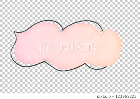 Pink simple watercolor style speech bubble Pink simple watercolor style speech bubble 123965823