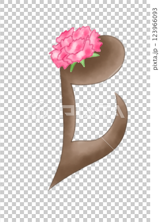 Musical note with carnation Musical note with carnation 123966093