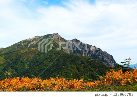 鹿島槍ヶ岳登山から見える風景 鹿島槍ヶ岳登山から見える風景 123966793