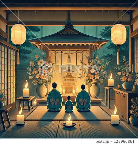 お盆 123966861