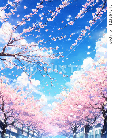 桜舞い散る景色 123967241