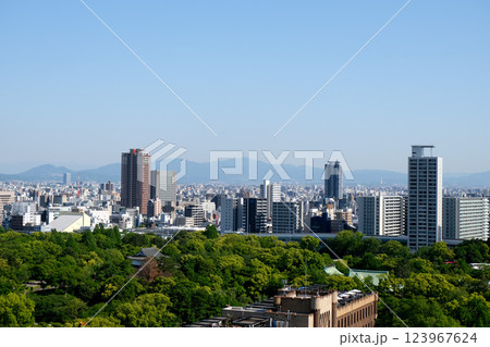 大阪府大阪市中央区_大阪城天守から南東側風景1_2024年5月 大阪府大阪市中央区_大阪城天守から南東側風景1_2024年5月 123967624