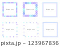 淡い寒色のスクエアフレームセット	 123967836