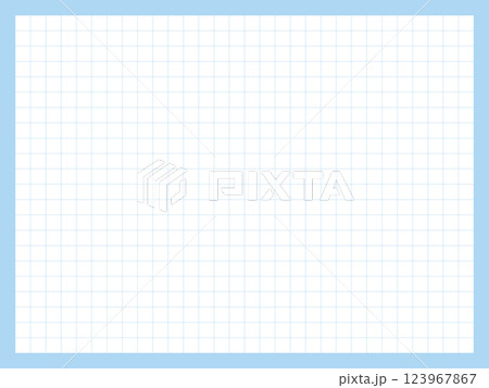 グリッド線と四角枠のシンプルな背景イラスト（水色） 123967867