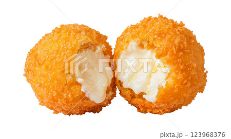 Isolated Crispy Food Balls on Transparent 123968376