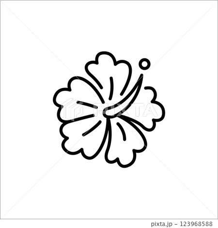 Hibiscus flower icon 123968588