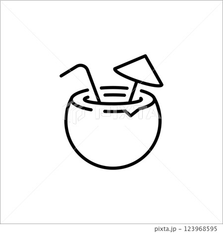 Coconut drink icon 123968595