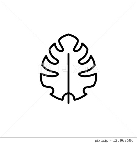 Palm tree leaf icon 123968596