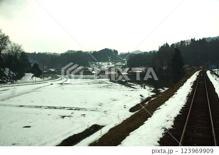木次線からの車窓風景 下久野駅-出雲八代駅間 木次線からの車窓風景 下久野駅-出雲八代駅間 123969909