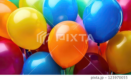 《AI画像》たくさんの風船の背景素材 《AI画像》たくさんの風船の背景素材 123970055