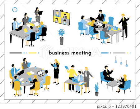 ビジネスミーティングをする人達 123970401