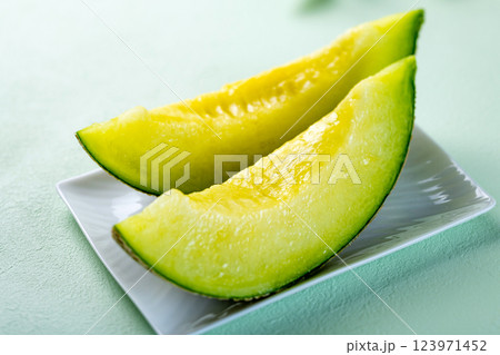 カットしたメロン 123971452
