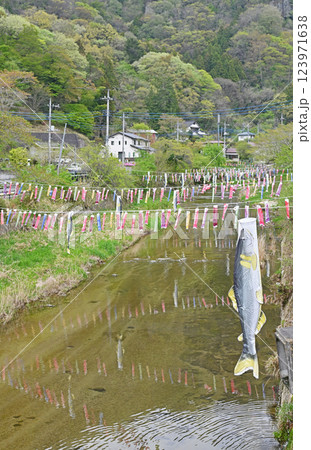 鯉のぼりのある風景 鯉のぼりのある風景 123971638