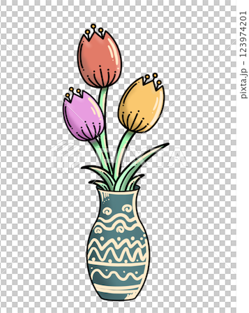 potted plant, Flowers, tulips 123974201