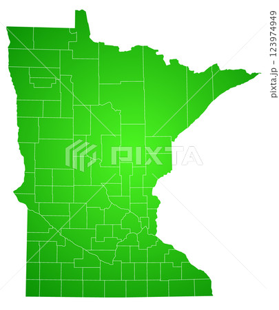 Minnesota administrative map. counties map of Minnesota, blank Map, empty Minnesota Map. minn, mn 123974949