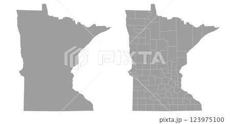 Minnesota two grey colour maps 123975100