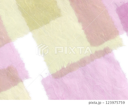重なる和紙　色とりどりの雲龍紙　背景素材 123975759