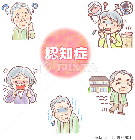 認知症の症状5パターン 123975901