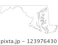 Maryland Map. High detailed illustration map - outline Maryland State Map 123976430