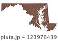 Maryland administrative map. counties of Maryland map, blank Map, empty map of Maryland 123976439