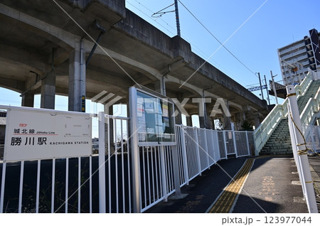 勝川駅(東海交通事業)城北線の駅前 勝川駅(東海交通事業)城北線の駅前 123977044