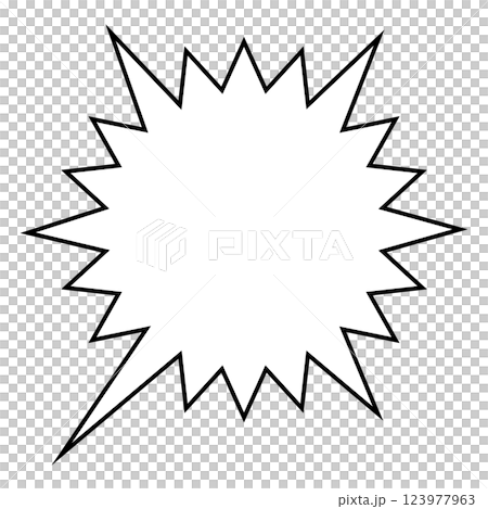 簡單的語音氣泡圖-Spiky 123977963