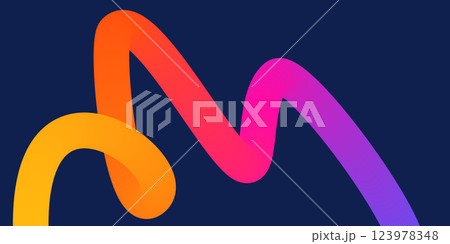 Template with colorful gradient squiggles shapes. 123978348