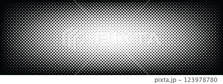 Modern black halftone gradient background with a stylish dotted texture. Abstract digital pattern for technology, futuristic design, and elegant compositions 123978780