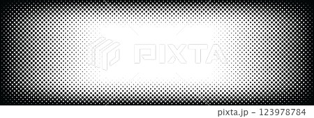 Modern black halftone gradient background with a stylish dotted texture. Abstract digital pattern for technology, futuristic design, and elegant compositions 123978784