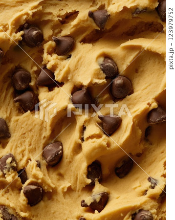 Soft Raw Cookie Dough Close-Up Surface Detail Soft Raw Cookie Dough Close-Up Surface Detail 123979752