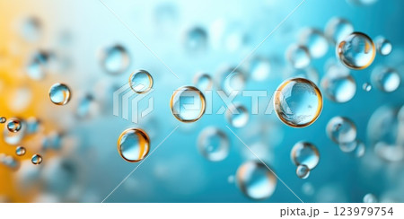 Macro close-up of soap bubbles with reflection Macro close-up of soap bubbles with reflection 123979754