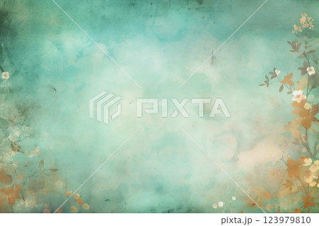 Vintage flowers background. Old floral wallpaper. Ai generated 123979810