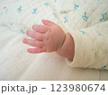 指しゃぶりする赤ちゃん 123980674