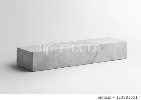 Sleek Grey Concrete Block with Smooth Textureのイラスト素材 [123981051] - PIXTA