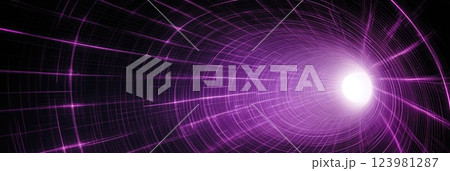 Sci-Fi Quantum Encryption with Glowing Circular Ends 123981287