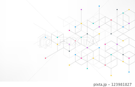 Abstract vector background with simple geometric figures and dots Abstract vector background with simple geometric figures and dots 123981827