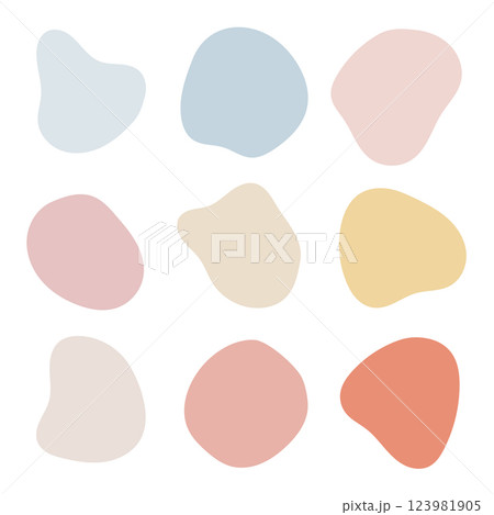 A collection of pastel-colored abstract shapes in a modern, soft style. Great for branding, design, and creative projects. A collection of pastel-colored abstract shapes in a modern, soft style. Great for branding, design, and creative projects. 123981905