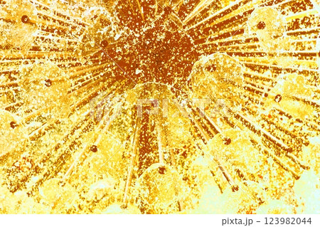 Fountain water flow. Splash of water in the fountain, abstract image. Changed color scheme. 123982044