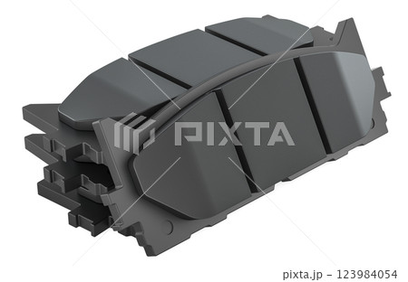Set of Brake Pads, 3D rendering 123984054