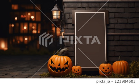halloween, pumpkin, promotion, cafe, restaurant, ai 123984603