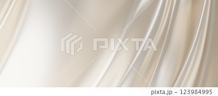 Luxury pearl color fabric background with copy space 3D render Luxury pearl color fabric background with copy space 3D render 123984995