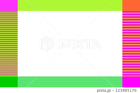 ボーダー模様 フレーム パステルカラー ボーダー模様 フレーム パステルカラー 123985170