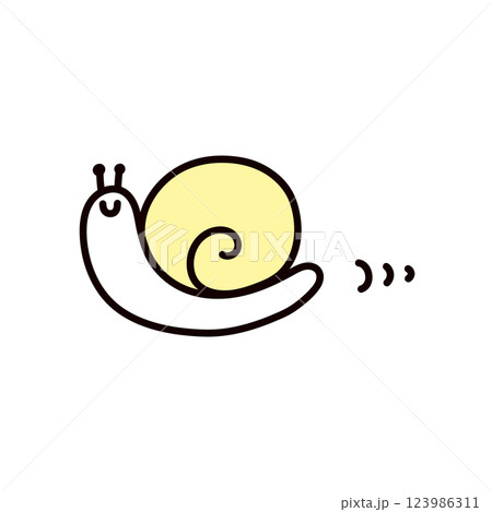 カタツムリのイラスト 123986311