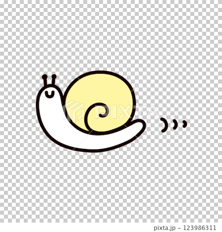 カタツムリのイラスト 123986311