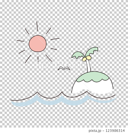 夏のイラスト 123986314