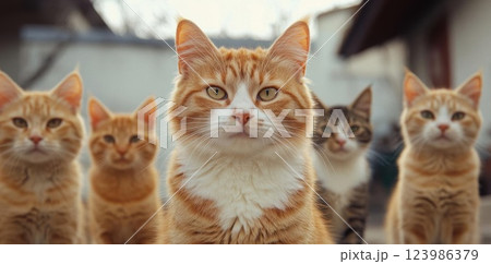 cute kitten on the window 123986379